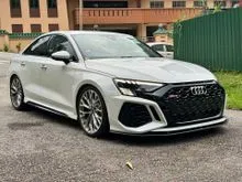 2022 NEW MODEL 1K KM 401HP RS BUCKET SEAT B&O BANG & OLUFSEN SOUND REVERSE CAMERA KEYLESS PUSH START DIGITAL COCKPIT Audi RS3 2.5 Sedan UNREG