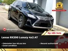 2016 Lexus RX 200t 2.0 Luxury SUV 4x2 AT Hitam Metalik NIK 2016 [ LOW KM 46RB ]