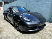 2017 Porsche 718 2.5 Cayman S Black (Sport Chrono, Sport Exhaust, Red & Black Interior, Full Leather, Smoked PDLS, Sport Plus Mode)
