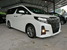 2016 Toyota Alphard Type Black 2.5, Sunroof, Pre-Crash System. 3 Years Warranty With Unlimited Mileage