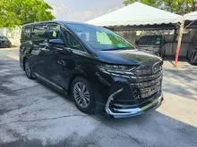 2024 Toyota Alphard 2.5 Z / FILLY LOADED SPEC / ORI JAPAN MODELISTA BODYKIT / MOONROOF / AUTO SIDE STEP / ROOF MONITOR / HUD / DIM / BSM / 2024 UNREG