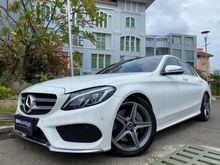 2018 Mercedes-Benz C300 2.0 AMG Sedan Nik18 White On Black Km20rb Panoramic Sunroof PBD HUD #AUTOHIGH #BEST OFFER