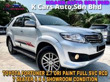 2016 Toyota Fortuner 2.7 V ORI PAINT FULL SVC RCD SHOWROOM CONDITION