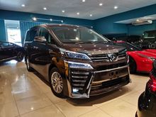 3-YEARS WARRANTY* GENUINE MILEAGE-2018 Toyota Vellfire 2.5 Z ZG* HIGHEST GRADE CAR* ALPHARD