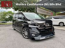 2015 Toyota Vellfire 2.5 V MPV (2 POWER DOORS) (2 ELECTRIC SEATS) (DRIVER MEMORY) (MODELLISTA AEROKIT + MUFFLER)