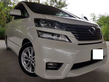 Toyota Vellfire 2.4 Z Platinum MPV,FULL SPEC,AERO TOURER,DVD PLAYER,ORI CONDITION,1OWNER,LEATHER SEAT,SMOOTH ENGINE,99LIKE NEW,NO GST