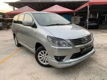 2012 Toyota Innova 2.0 E (Metallic) MPV with One Year Warranty