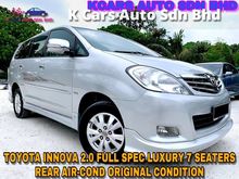 2011 Toyota Innova 2.0 G HIGH SPEC ORI PAINT ORI CONDITION FREE COATING