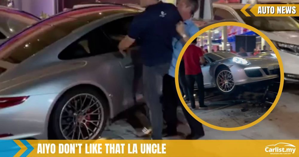 Possibly drunk Porsche 911 driver rams into 3 parked cars (at least) 