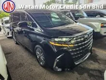 2025 Toyota Alphard Z Black JBL Home Theater (Grade 5A 6,000km) Dual Sun Roof Head Up Display DIM BSM 360 Camera Pilot Memory Seat Power Boot Unreg