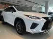 Recon 2020 Lexus RX300 2.0 F Sport SUV JAPAN PREMIUM SPEC RED INTERIOR SEAT NEW STOCK UNREG (PANORAMIC ROOF,HEAD UP DISPLAY ,RED LEEATHHER SEAT) - Cars for sale
