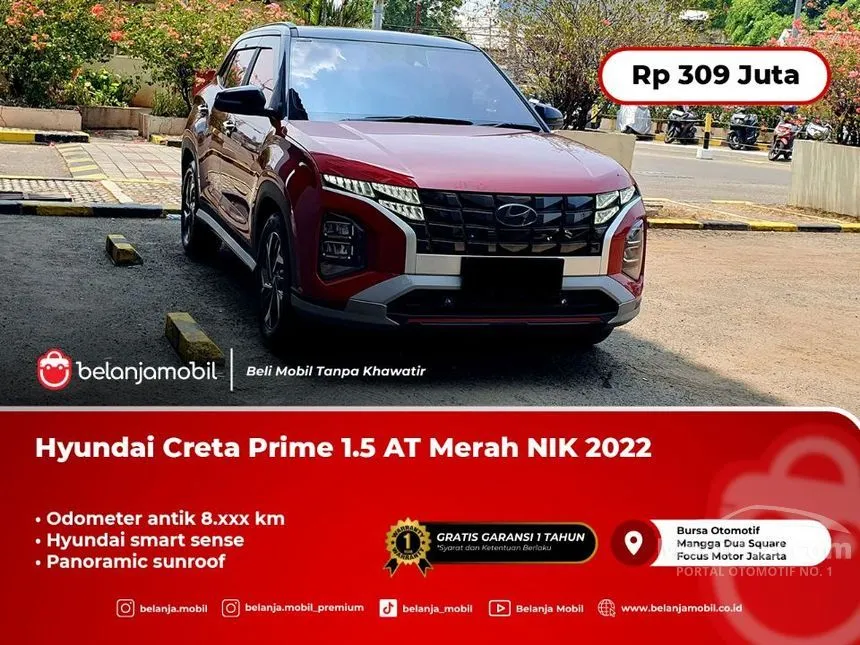 Jual Mobil Hyundai Creta 2022 Prime 1.5 di DKI Jakarta Automatic SUV Merah Rp 309.000.000