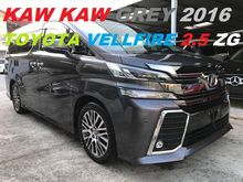 KAW KAW GREY UNREG 2016 TOYOTA VELLFIRE 2.5 ZG