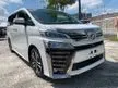 Recon 2019 Toyota Vellfire 2.5 ZG SUNROOF/ROOF MONITOR/BSM/DIM/POWER BOOT/FULL LEATHER SEAT/BLACK INTERIOR/ELECTRIC MEMORY SEAT/