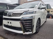 2019 TOYOTA VELLFIRE 2.5 ZG, SUNROOF, 3 LED HEADLAMP, UNREG