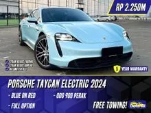 2023 Porsche Taycan 0.0 Performance Battery Sedan Blue on Red Electric EV Listrik Biru