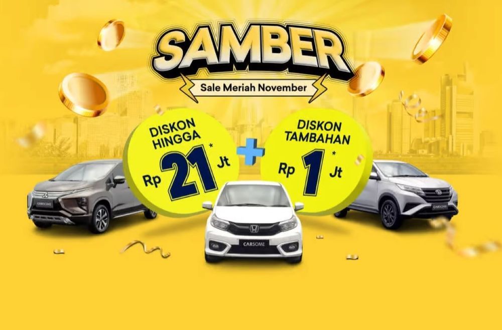Promo SAMBER Carsome Kasih Diskon Besar untuk Beli Mobil Bekas