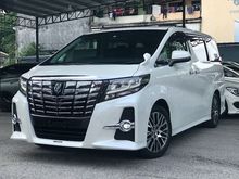 2017 Toyota Alphard 2.5 SC ROOF ALPHINE PRE CRASH SEMI LEATHER ALPINE FRONT MONITOR ALPINE ROOF MONITOR POWER DOOR POWER BOOT REAR VIEW CAMERA
