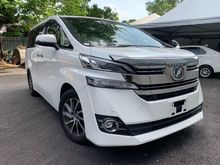 2017 Toyota Vellfire 2.5 V-SPEC (PROMOTION PRICE) PRE CRASH ,POWER BOOT , MEMORY SEAT, ELEC SEATS, 7 SEATER UNREG