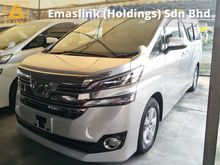 2016 Toyota Vellfire 2.5 X 8 SEATER SUNROOF 360 SURROUND CAMERA PRE CRASH STOP SYSTEM AUTO CRUISE CONTROL 1 POWER DOOR FREE WARRANTY