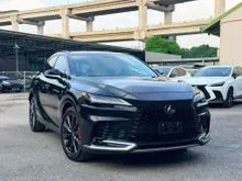 2025 Lexus RX 350 2.4 F Sport SUV (GRADE 5A) BLACK LEATHER SEAT, 2ND ROW POWER SEAT, WIRELESS CHARGER, DRIVE RECORDER, DIGITAL INNER MIRROR
