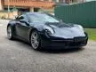2022 ORI 7K KM 992 CARRERA 4 SPORT CHRONO BSM AIRCOND SEAT 360CAM KEYLESS ENTRY PDLS SPORT SEAT BLACK INT Porsche 911 3.0 Carrera 4 UNREG