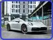 Recon NREG 2021 Porsche 911 Carrera 4S 3.0 TURBO CRAYON GREY RED LEATHER SEAT SUNROOF SURROUND CAM SPORT CHRONO SPORT EXHAUST MATRIX LED KEYLESS ENTRY GO