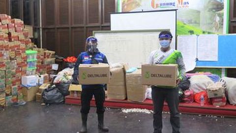 Deltalube Kirim Logistik ke Area Bencana Gunung Mas