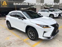 2016 Lexus RX200t 2.0 F Sport SUV Turbo Panoramic Roof Head Up Display Memory Seat Paddle Shift Power Boot Pre Crash Lane Departure Assist 3 LED Unreg