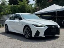 2021 Lexus IS 300 2.0 F Sport (JAPAN SPEC) SUNROOF, BLK LEATHER SEAT, 4CAMERAS, 3LED, SEAT VENTILATION, SPARE TYRE