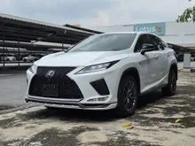 2022 LEXUS RX300 F SPORT 2.0 (A) SUNROOF, FULL BLACK INTERIOR, HUD, 360 CAM, 3 LED, VENT SEATS