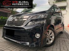 2012 Toyota Vellfire 3.5 ZG FULL EDITION PILOT SEAT HOME THEATRE VIP DATO OWNER SUPER LUXURY MPV