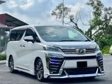 2019 Toyota Vellfire 2.5 ZG MPV F/LonOTR Super Low Mileage 60K KM Only Free Warranty Free Tinted 360 Reverse Camera Tip Top Condition Full Body Kit