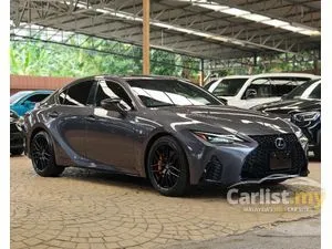 2022 Lexus IS300 2.0 F-Sport Package, GRADE 4.5A, ORI 27K KM, RED LEATHER, SUNROOF, BSM, 360 CAMERA, ANDROID AUTO & APPLE CAR PLAY SYSTEM, 3 LED