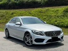 2015 Mercedes-Benz C180 1.6 AMG Sports Package Sedan Fully Loaded Head Up Display Lane Keep Assist Blind Spot Assist W205 Model