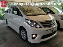 2013 Toyota Alphard 2.4 SPORT WHITE EDITION 2 POWER DOOR FRONT REAR CAMERA PUSH START KEYLESS ENTRY DVD PLAYER BLUETOOTH 17 SPORT RIM 1 YEAR WARRANT