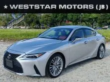 2021 Lexus IS 300 2.0 Luxury, Mileage 17k km Grade 5A 360Cam Red Leather FREE 5 YRS TOYOTA DEALER WARRANTY