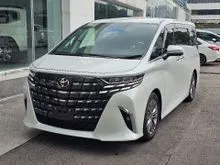 OFFER FREE 6 YEAR WARRANTY UNREG 2024 Toyota Alphard 2.5 Z 7-Seater MPV WHITE COLOUR / ROOF MONITOR/ BSM/DIM/ PROCESSING FEE RM1350