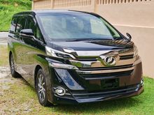 2015 TOYOTA VELLFIRE 2.5 V-SPEC UNREG - BEIGE INTERIOR - SEMI LEATHER - MEMORY SEAT - 2 POWERDOOR - POWERBOOT - 7 SEATER - SUPER RAYA PROMOTION
