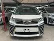 Recon RECON UNREG 2019 TOYOTA VELLFIRE 2.5 ZG/ 3 EYES/ SUNROOF/ MOONFOORF/ BSM/ 2 POWER DOOR/ DIM/ POWER TAILGATE/ REAR ENTERTAIMENT/ GRADE 4.5B