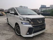 2015 Toyota Vellfire 2.5 ZG, SUNROOF, FULL SET ALPINE, 2015 UNREGISTER