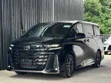 UNREG 2025 Toyota Vellfire 2.4T Z Premier, Brown Interior, JBL Sound, DIM, BSM, HUD, Sunroof, Universal Side Step, 360 Camera, MIL 16KM ONLY