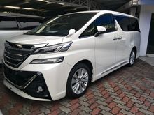 2016 Toyota Vellfire 2.5 ZA Coolbox Alpine Sunroof Modelista AERO Bodykit