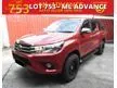 Used 2017 Toyota Hilux 2.4 4x4 DoubleCab Pickup Truck (LOAN KEDAI/BANK/CREDIT)
