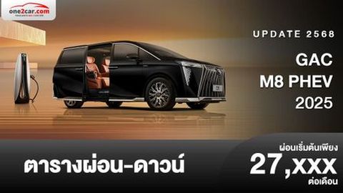 ตารางผ่อน GAC M8 PHEV 2025 รถ MPV แบบ 7 ที่นั่ง