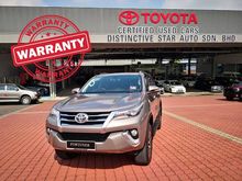 2017 Toyota Fortuner 2.7 SUV + UNDER WARRANTY + FREE 1 YEAR SERVICE BY AUTHORIZED TOYOTA SERVICE CENTRE