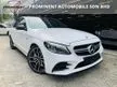 Used MERCEDES BENZ C43 AMG WTY 2025 2019,CRYSTAL WHITE IN COLOUR,FULL LEATHER SEATS,POWER BOOT,ELECTRONIC MEMORY SEATS,ONE DATIN OWNER
