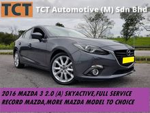 2016 MAZDA 3 2.0 SKYACTIV-G HIGH SPEC,FULL SERVICE RECORD,GOOD CONDITION