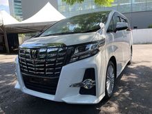 2017 Toyota Alphard 2.5 SA (PROMOTION PRICE) 2 POWER DOOR, LEATHER ,7 SEATER ,REAR CAMERA , AUTO CRUISE UNREG