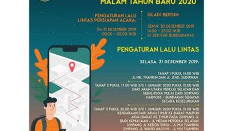 Sejumlah Ruas Jalan di Jakarta akan Ditutup untuk Sambut Tahun Baru